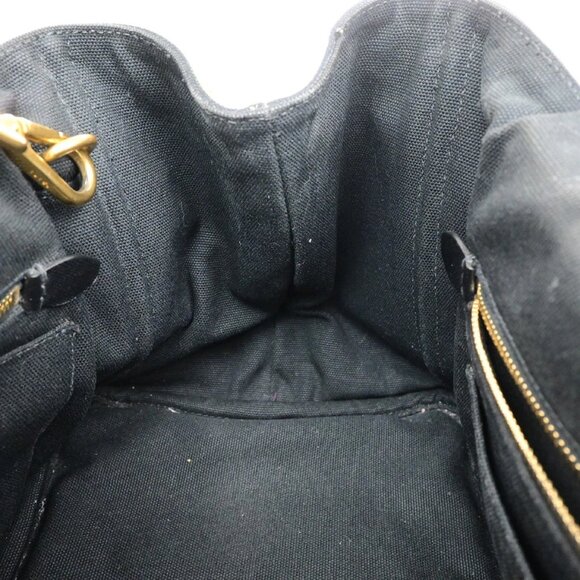 PRADA Logo Canapa Stampata 2Way Shoulder Hand Bag Canvas Leather GN GHW - Picture 6 of 15